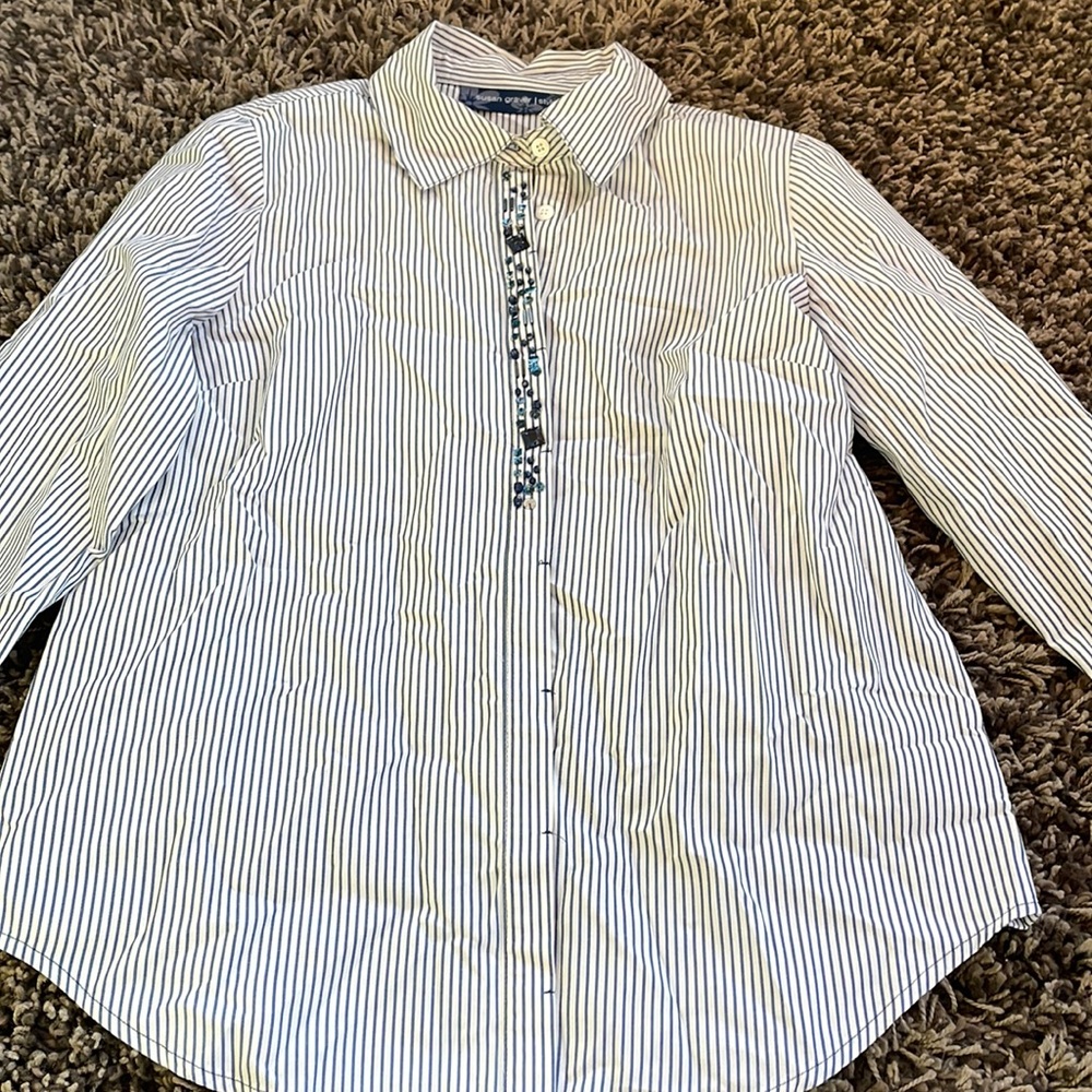 SUSAN GRAVER BEADED BLOUSE